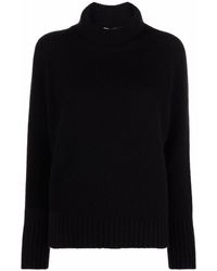 Societe Anonyme Ribbed High-neck Cashmere Sweater - Black