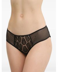 Chantelle - Lace-Panelled Mesh Briefs - Lyst