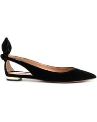 Aquazzura - Bow Tie Ballet Flats - Lyst