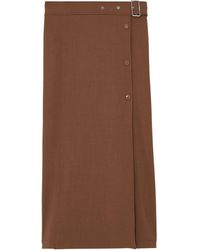 Burberry - Belted Mid-length Skirt - Lyst