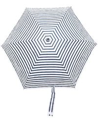 Michael Kors Striped Nylon Umbrella in Black | Lyst