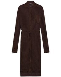 Ferragamo - Knitted Shirt Dress - Lyst