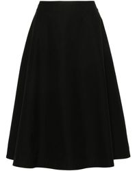 Bottega Veneta - Flared Cotton Midi Skirt - Lyst