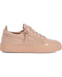 Giuseppe Zanotti - Gail Patent-Leather Zip-Detail Sneakers - Lyst