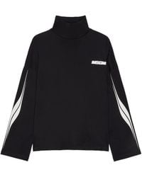 MSGM - Logo-Print Turtleneck T-Shirt - Lyst