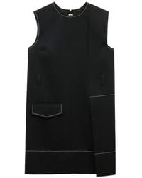Marni - Wool Wrap-Effect Mini Dress With Pocket - Lyst