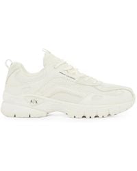 ARMANI EXCHANGE - Mesh-Panel Logo-Detail Sneakers - Lyst