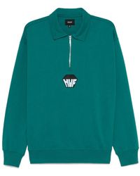 Huf - Big Block 1/4 Zip ポロシャツ - Lyst