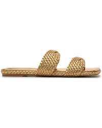 Vicenza Cincinati Braided-strap Flat Sandals - Metallic
