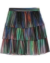 Just Cavalli - Ruffled Striped Skirt - Lyst