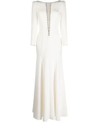 Jenny Packham - Vera Crystal-embellished Satin A-line Dress - Lyst