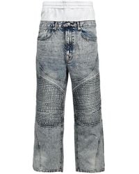 BREATH - Acid-Wash Panelled Jeans - Lyst