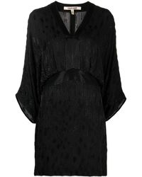 Roberto Cavalli - Bead-embellished Short Silk Dress - Lyst
