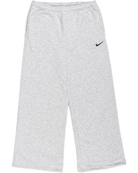 Nike - Studio Fleece Wide-Leg Track Pants - Lyst
