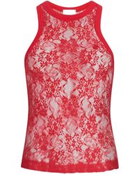 Patou - Lace Jersey Tank Top - Lyst
