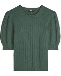 PAIGE - Kato Ribbed Puff-Sleeve Top - Lyst