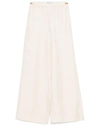 Max Mara - Pantalon En Lin Mélangé À Coupe Ample - Lyst