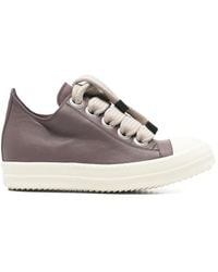 Rick Owens - Jumbo-Lace Leather Sneakers - Lyst