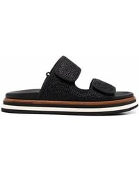 Hogan - Touch-Strap Flat Sandals - Lyst