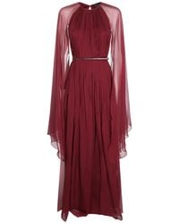 Max Mara - Silk Chiffon Dress - Lyst