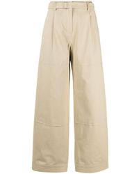 Low Classic - Wide-leg Belted Trousers - Lyst