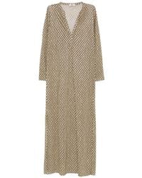Siyu - Vestido Largo Con Cuello En V - Lyst
