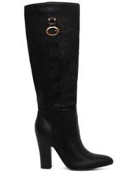 Guess - Laarzen Van Leer Met Textuur En Logo-Plakkaat - Lyst
