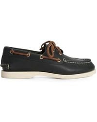 Timberland - Contrast-Stitch Lace-Up Boat Shoes - Lyst