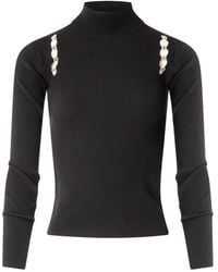 Fracomina - Cut-Out Ribbed Sweater - Lyst