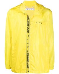 Off-White c/o Virgil Abloh - Logo Print Zip Up Windbreaker - Lyst