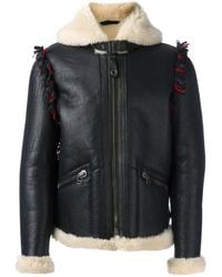 Lanvin - Shearling-style Leather Jacket - Lyst