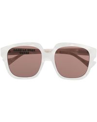 Gucci - Logo-plaque Square-frame Sunglasses - Lyst