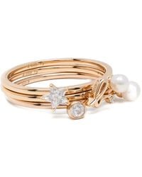 agnès b. - Pearl Charm Ring Set - Lyst