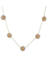 Tanya Farah - 18K Daisy Sapphire Necklace - Lyst