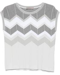 D.exterior - Chevron-Knit Vest - Lyst