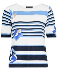 Betty Barclay - Floral-Print Striped T-Shirt - Lyst