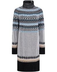 Moorer - Vestido Midi Con Cuello Vuelto - Lyst