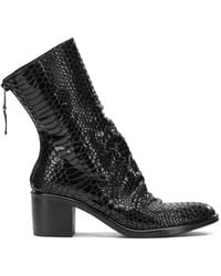 strategia shoes - Bottines En Cuir À Effet Peau De Serpent - Lyst
