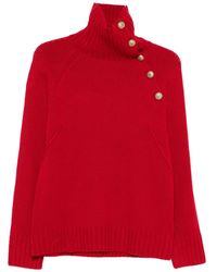 Zadig & Voltaire - High-Neck Button-Detail Sweater - Lyst