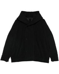 Homme Plissé Issey Miyake - March Plissé Buttoned Jacket - Lyst