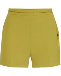 Elisabetta Franchi - Chain-Embellished Tassel-Detail Shorts - Lyst
