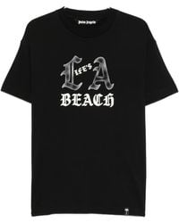 Palm Angels - Life's A Beach Graphic-Print T-Shirt - Lyst