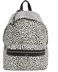 saint laurent leopard backpack