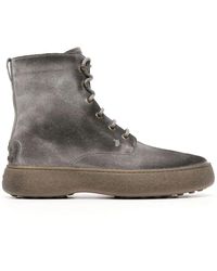 Tod's - Gommino Suede Boots - Lyst