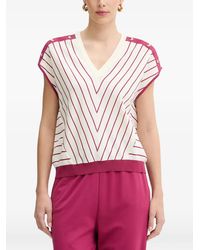Liu Jo - Striped Chevron-Knit Sweater - Lyst