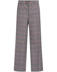 Marni - Checked Virgin Wool-Blend Trousers - Lyst
