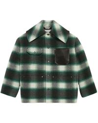 Balenciaga - Cocoon Check-Pattern Wool Coat - Lyst