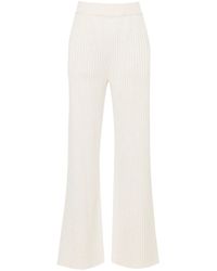 Eleventy - Chunky-Ribbed Trousers - Lyst