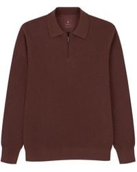 BOGGI - Knitted Polo Shirt Quarter-Zip Wool Blend Wooltech - Lyst