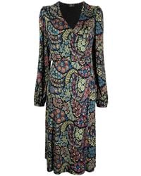 Etro - Midi-jurk Met Paisley-print - Lyst